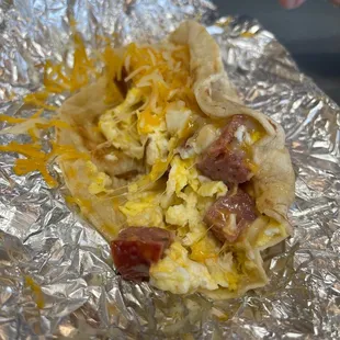 Sausage Breakfast Taco, OMG so good!