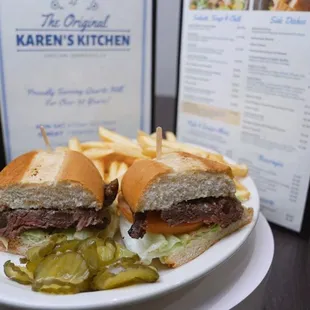 a sandwich and fries
