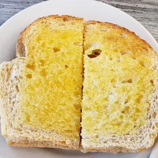 Sourdough toast, nicely buttered!