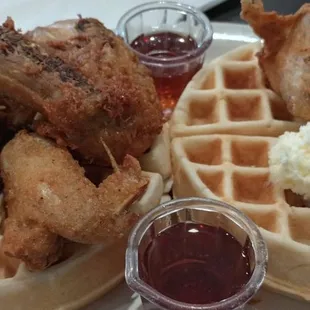 Chicken and waffles