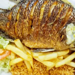 #31 Garlic Fried Fish, crispy on the outside, tender on the inside, and smothered in our homemade garlic sauce.