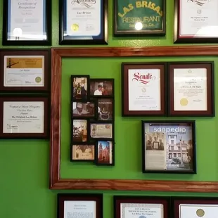 The wall of Honors