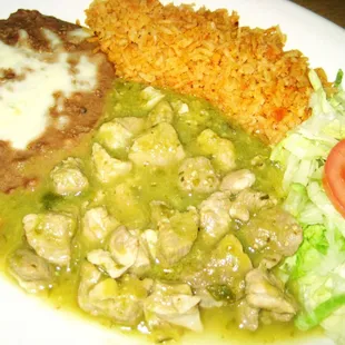 Chili Verde Plate