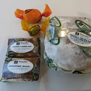 Crunchy polvoron, yema ball, other bakery items