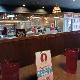 A view of the malt counter and entryway