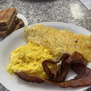 2. 2 Eggs, 3 Sausages or 3 Strips of Bacon