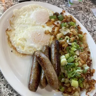 2. 2 Eggs, 3 Sausages or 3 Strips of Bacon