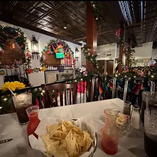 Inside main dining area.