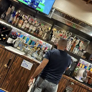 Full bar very organized