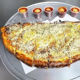 Calzones, a variety of sizes available.