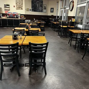 Lots of area to sit and eat in.