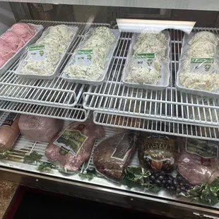 Cream cheese and deli meat options