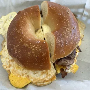 steak egg and cheese