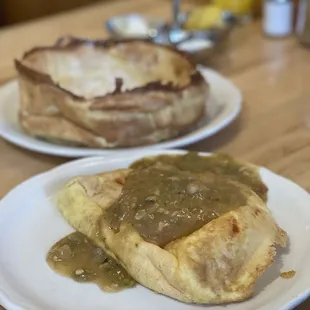 Green chili omelette