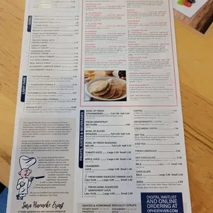 2nd page of menu