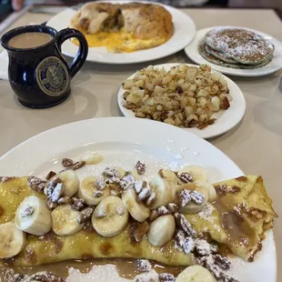 Coffee Maple and Banana crepe
