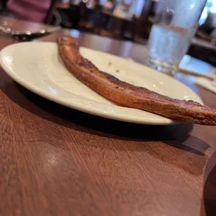 I'm not kidding this is the bacon steak that they charge seven dollars for.