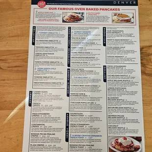 Omelets, Crepes, Traditional &amp; Hearty Fare, French Toast, Benedict&apos;s and Waffles