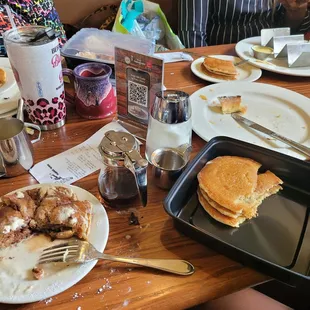 Chocolate pancakes and breakfast tacos