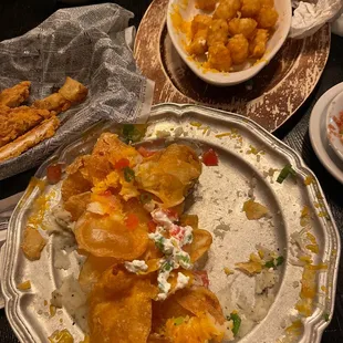 Nachos and Loaded Tater Tots