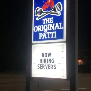 a sign for a restaurant
