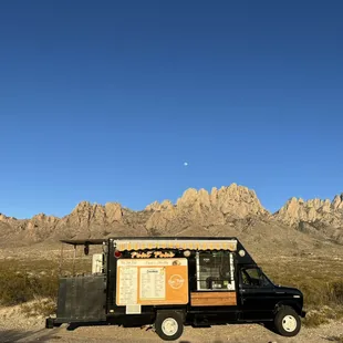The Original Poke Truck with background of the Organ Mountains