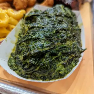 Jack Cheese Creamed Spinach. $3.25.