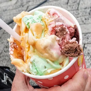 Rainbow Cone in a Cup at The Original Rainbow Cone Navy Pier