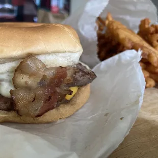 1/2 Lb. Bacon Cheeseburger &amp; Waffle Fries