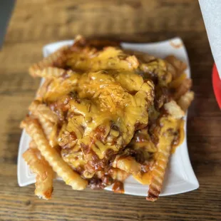 Small Chili Cheese Fries were huge!