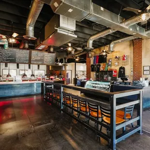 Our front lobby area where you can watch our crew prepare the perfect platter, place &amp; pick up orders and shop all our deli options.