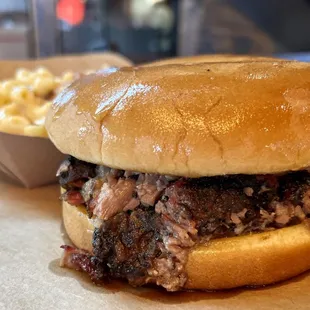 Chopped brisket sandwich