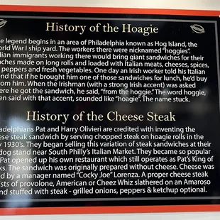 History behind the original restaurant in Philly.