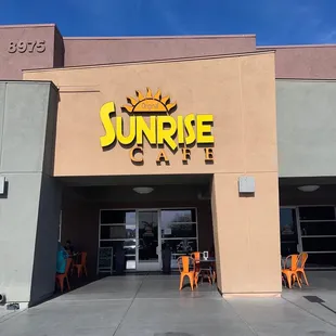 Entrance of restaurant