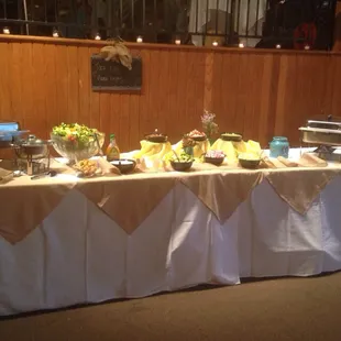 A catered wedding reception at The Mitten Building, Redlands