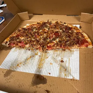 Meat lovers pizza