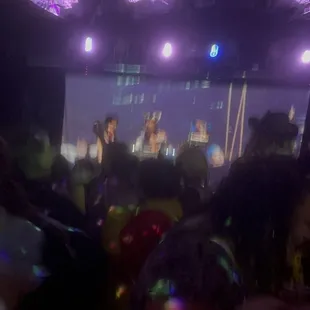 a group of people at a party