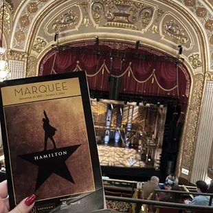 Stage view while waiting for "Hamilton" to start