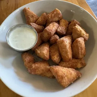 Cheese curds and ranch
