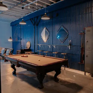 Dressing suite complete with pool table!