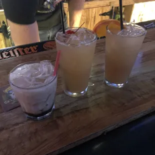 Our drinks! Bartender hooked it up!