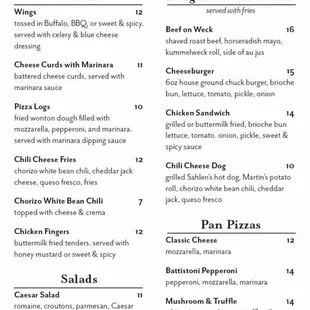 Game Day menu! Every weekend for FSU &amp; Bills game the whole season!