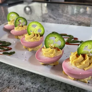 Deviled eggs have a kick!