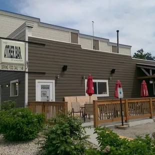 the outside of the building