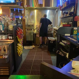 a man preparing food