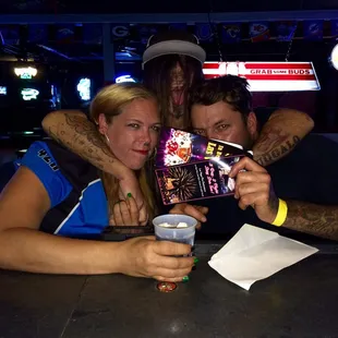 Celebrating the winnings!