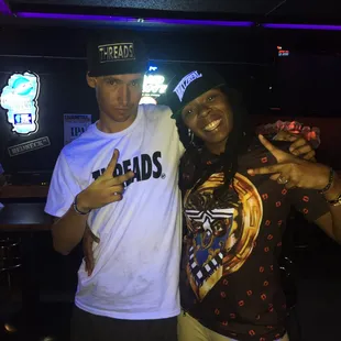 a man and a woman posing for a picture