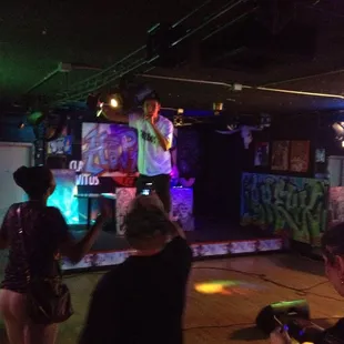 a group of people dancing