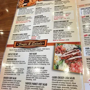 Appetizers and Salads.