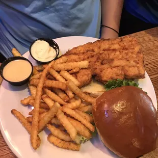 Daughter had tenderloin sandwich and said it was good - fries really good